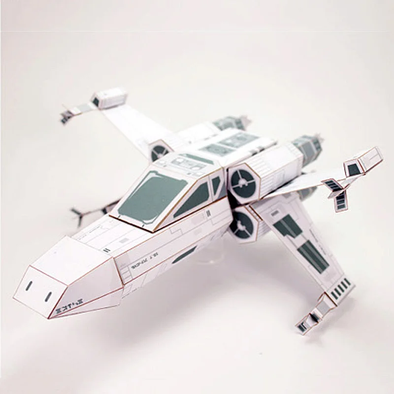 Art Craft Cardboard - X-WING Fighter modelo de papel blanco