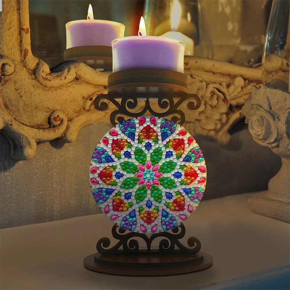 Portavelas con motivos florale - Art Craft Kit reseña y precio