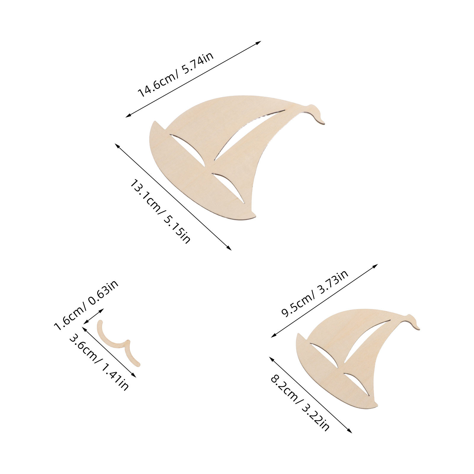 6 piezas de recortes de madera - Art And Craft For Nursery reseña y precio
