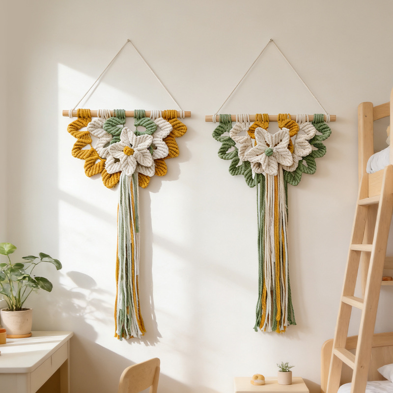 Tapiz Tejido Boho con Diseño G - Art And Craft For Nursery reseña y precio