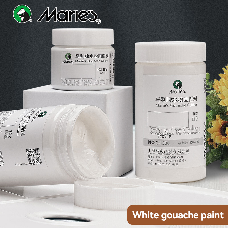 Pintura Gouache blanca, botell - Gouache Paint Set reseña y precio