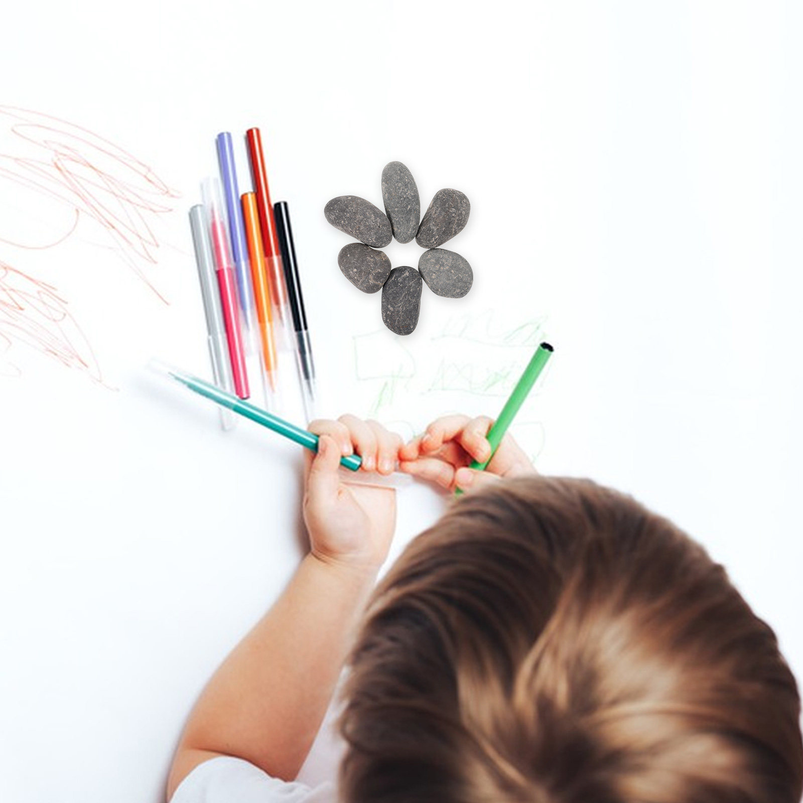 6 piezas de piedras naturales  - Art And Craft For Nursery reseña y precio