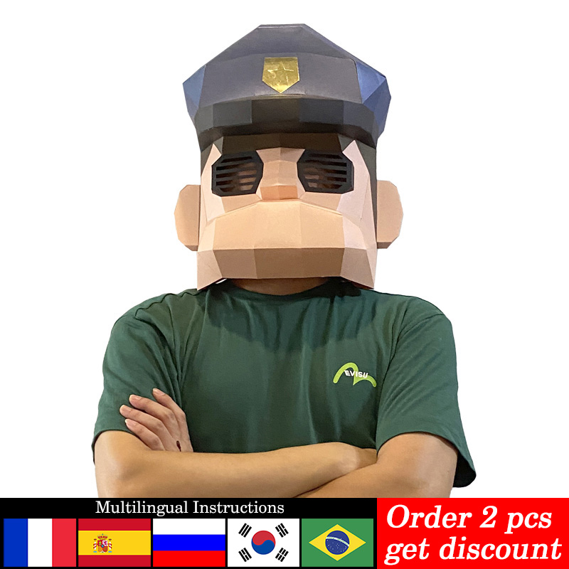Máscara de policía de dibujos  - Art Craft Cardboard reseña y precio